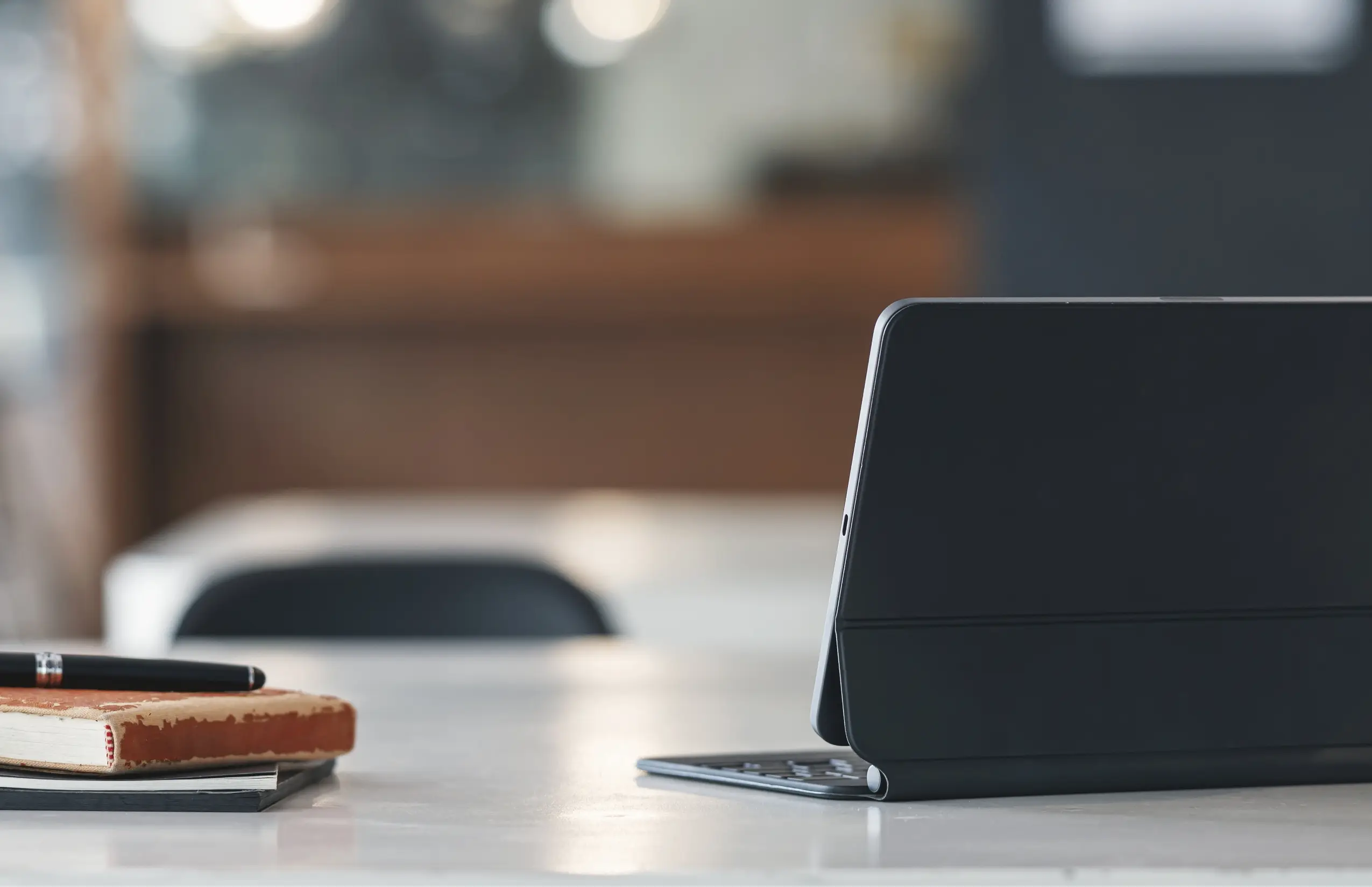 Laptop on desk