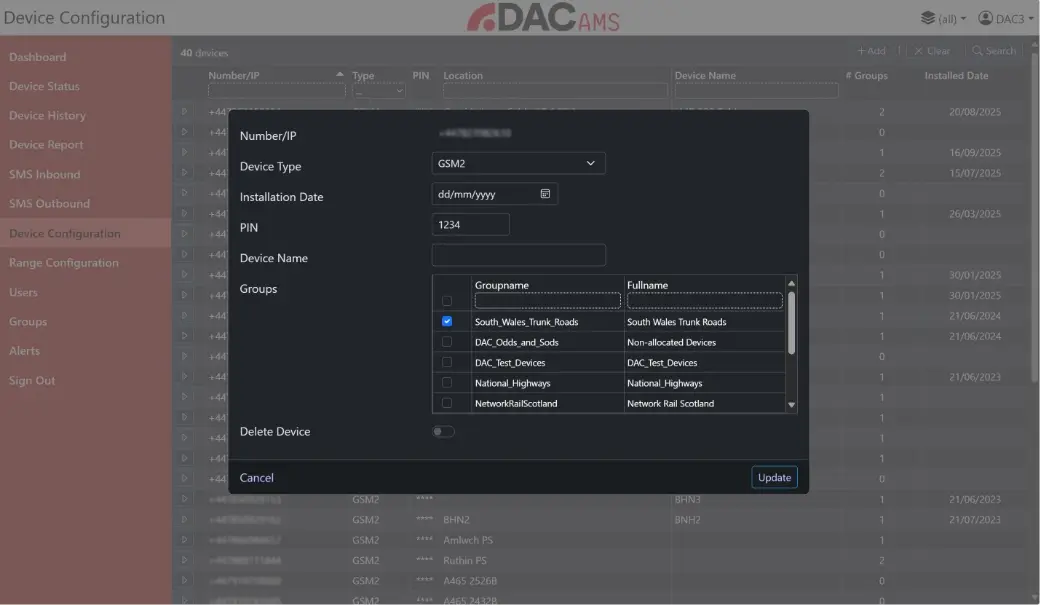 AMS screen